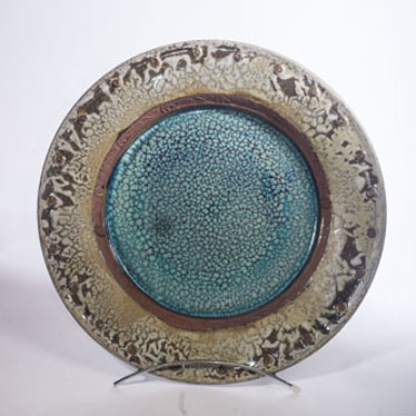 Plat bleu réticulé