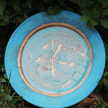 Plat bleu mat